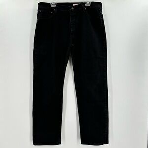 Wrangler Regular Fit Like New Men’s Black Straight Leg Jeans Size 38 x 30